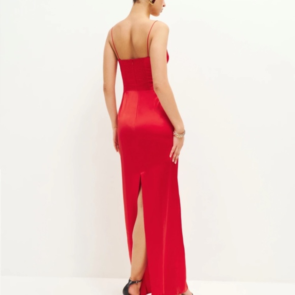 NWOT Reformation Frankie Silk Dress Tango